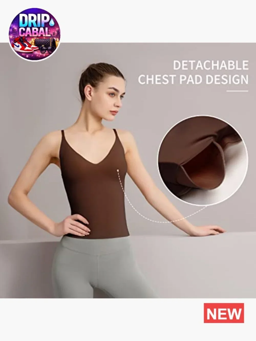Seamless Camisole with Built in Bra - Spaghetti Straps Tank Top